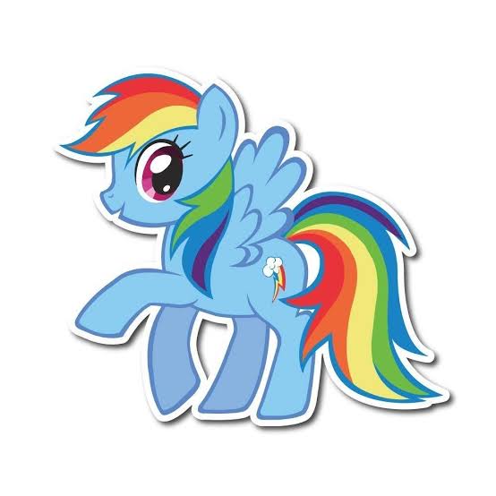  Rainbow Dash My Little Pony Sticker Decal for Car Window, Bumper, Laptop, 
